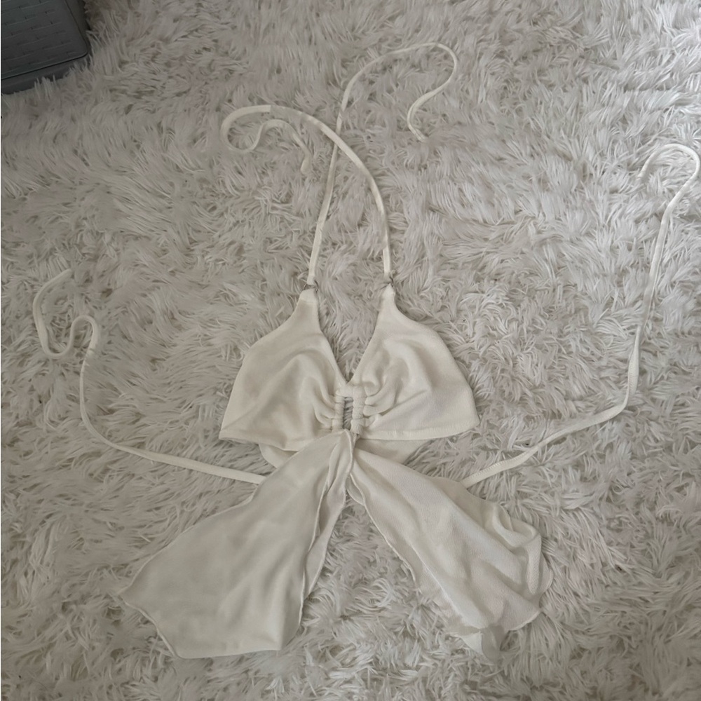 White Halter Top